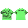 Hip Hop T Shirt Oversize Streetwear Men Graffiti Tshirt Short Sleeve Cotton Summer Harajuku T-Shirt Loose HipHop Green New