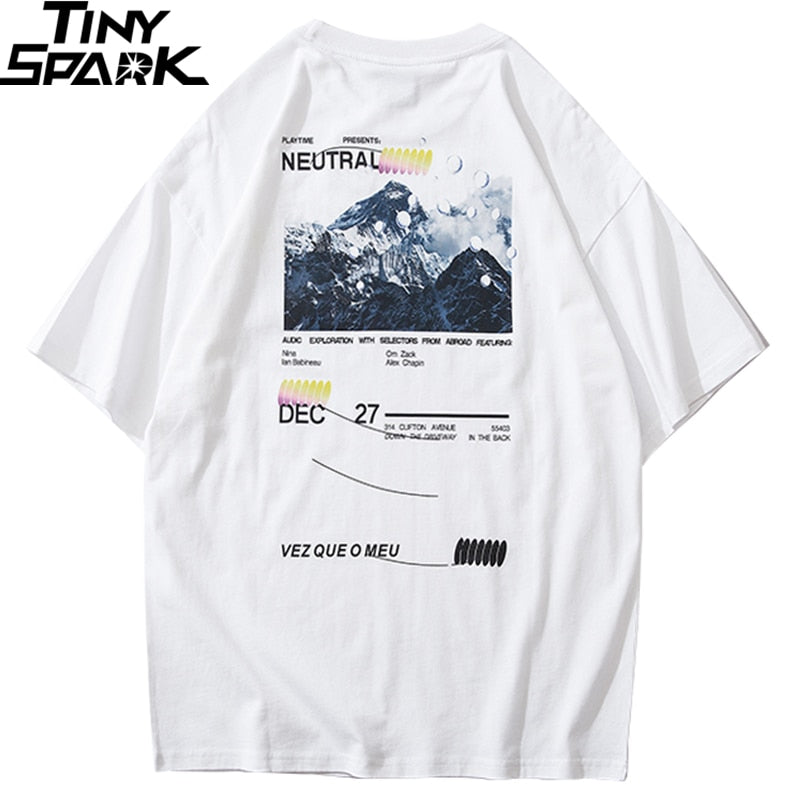 Hip Hop T Shirt Men Streetwear Iceberg Printed Tee Shirt Short Sleeve Cotton Casual T-Shirt Fashion Black Harajuku Tshirt