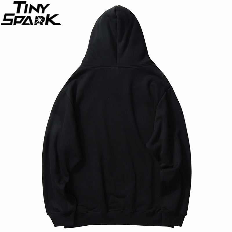 Men Streetwear Hip Hop Hoodie Sweatshirt Spaceman Print Autumn Winter Harajuku Hoodie Pullover Cotton Hooded Sweatshirt