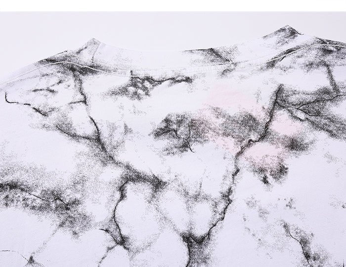 DARK Hip Hop Graffiti Tie Dying Mens T Shirt Harajuku Streetwear Skateboard Tops Tees Casual Cotton Short Sleeve