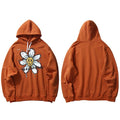 Harajuku Hoodie Sweatshirt Daisy Flower Mens Streetwear Hip Hop Hoodie Pullover Cotton Hooded Sweatshirt Fleece Winter